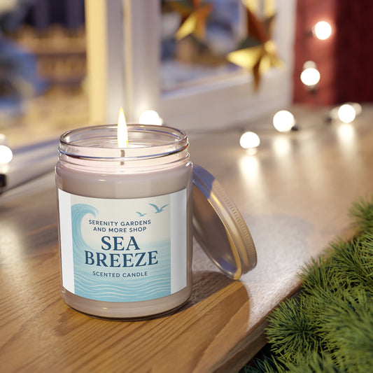 Sea Breeze Scented Candle - Relaxing Aromatherapy, Home Decor Gift, Spa Essential, Self-Care Treat, Coastal Vibe Candle