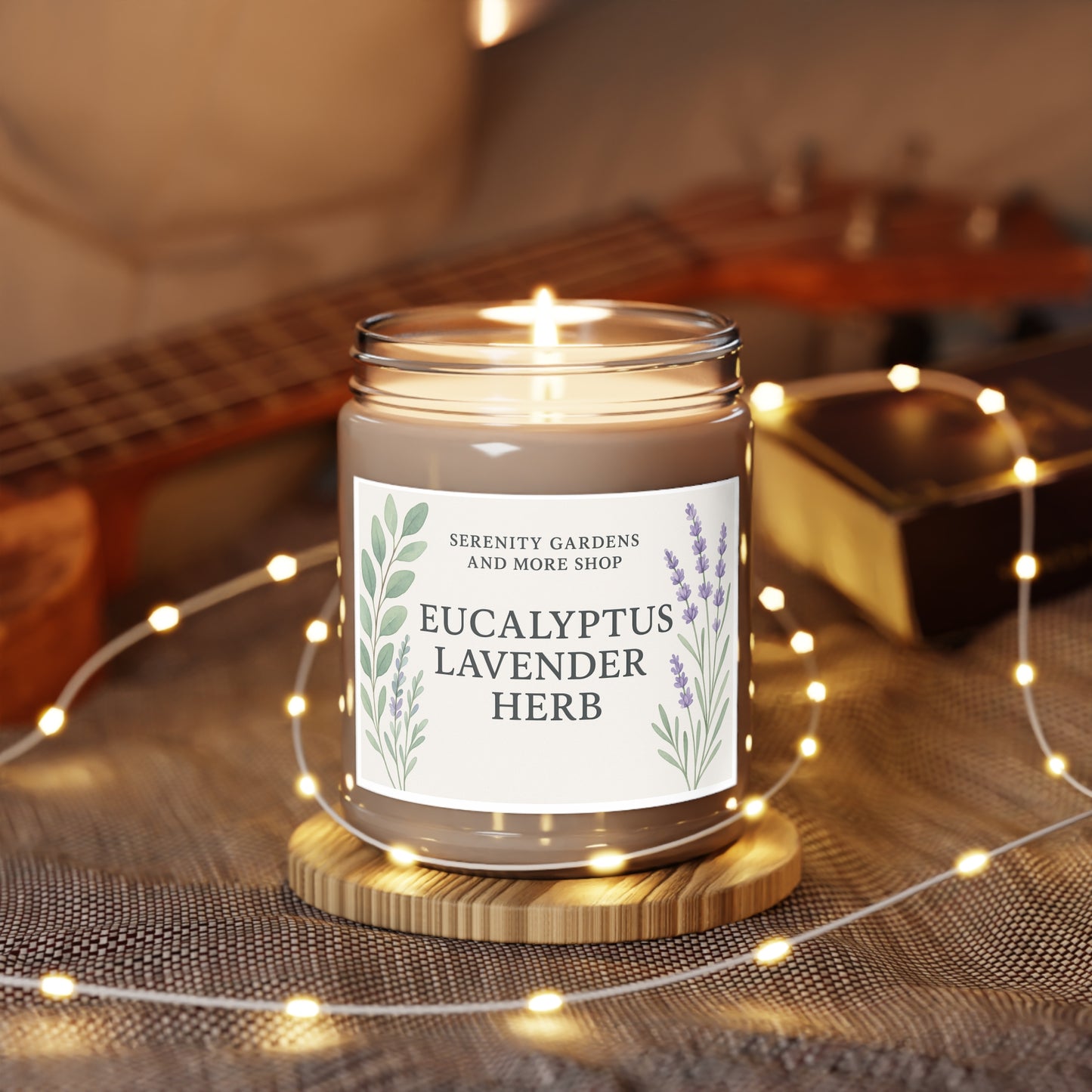 Scented Eucalyptus Lavender Candle, Aromatherapy Candles, Relaxation Gifts, Home Decor, Eco-friendly Soy Candle