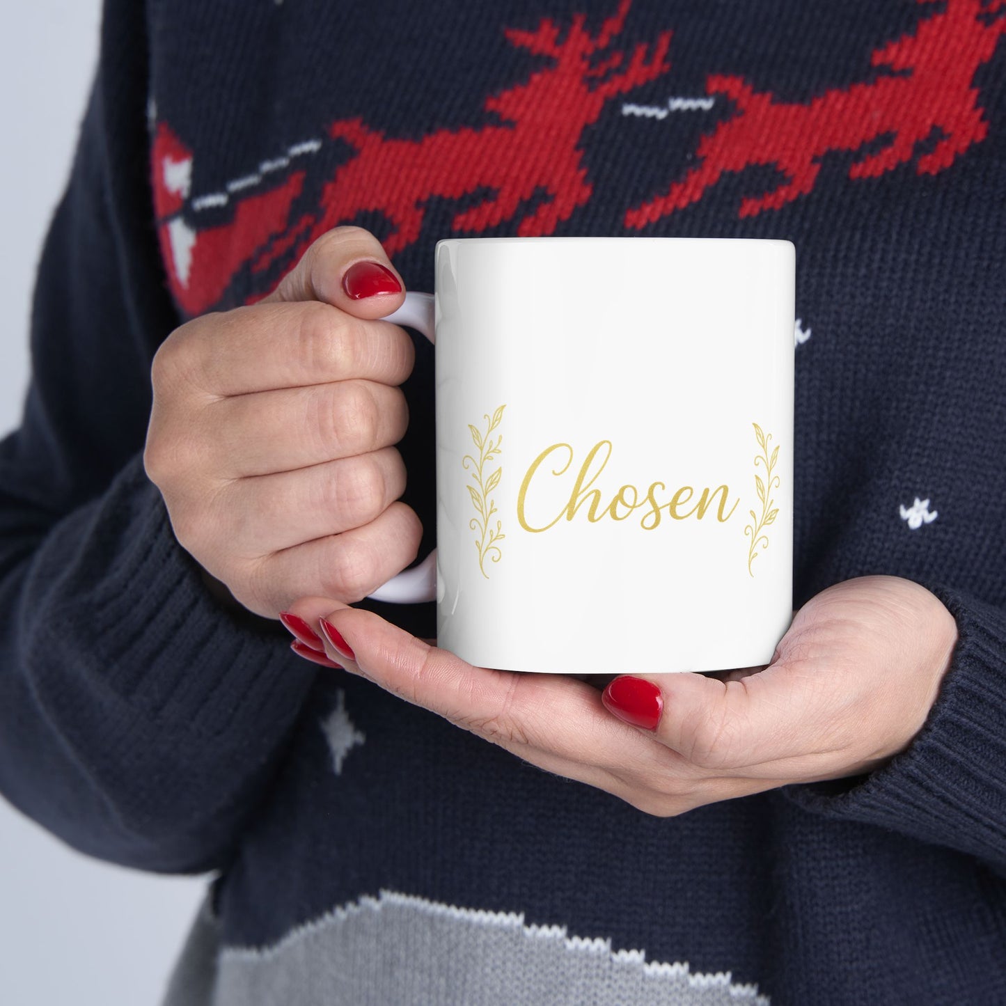 Elegant Floral Ceramic Mug, Coffee Cup Gift, Personalized Tea Mug, Home Decor, Unique Drinkware for Special Occasions