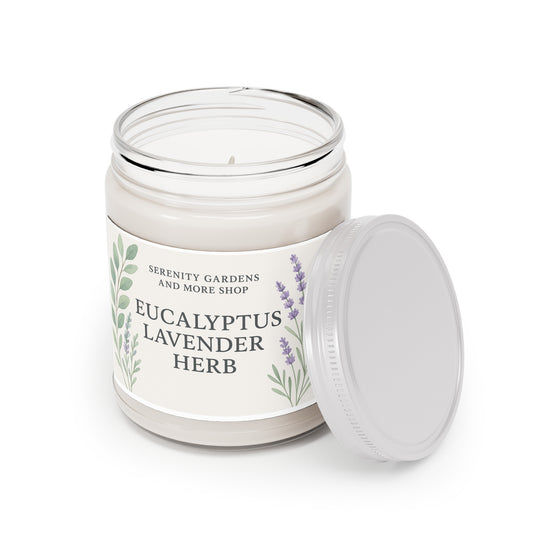 Scented Eucalyptus Lavender Candle, Aromatherapy Candles, Relaxation Gifts, Home Decor, Eco-friendly Soy Candle
