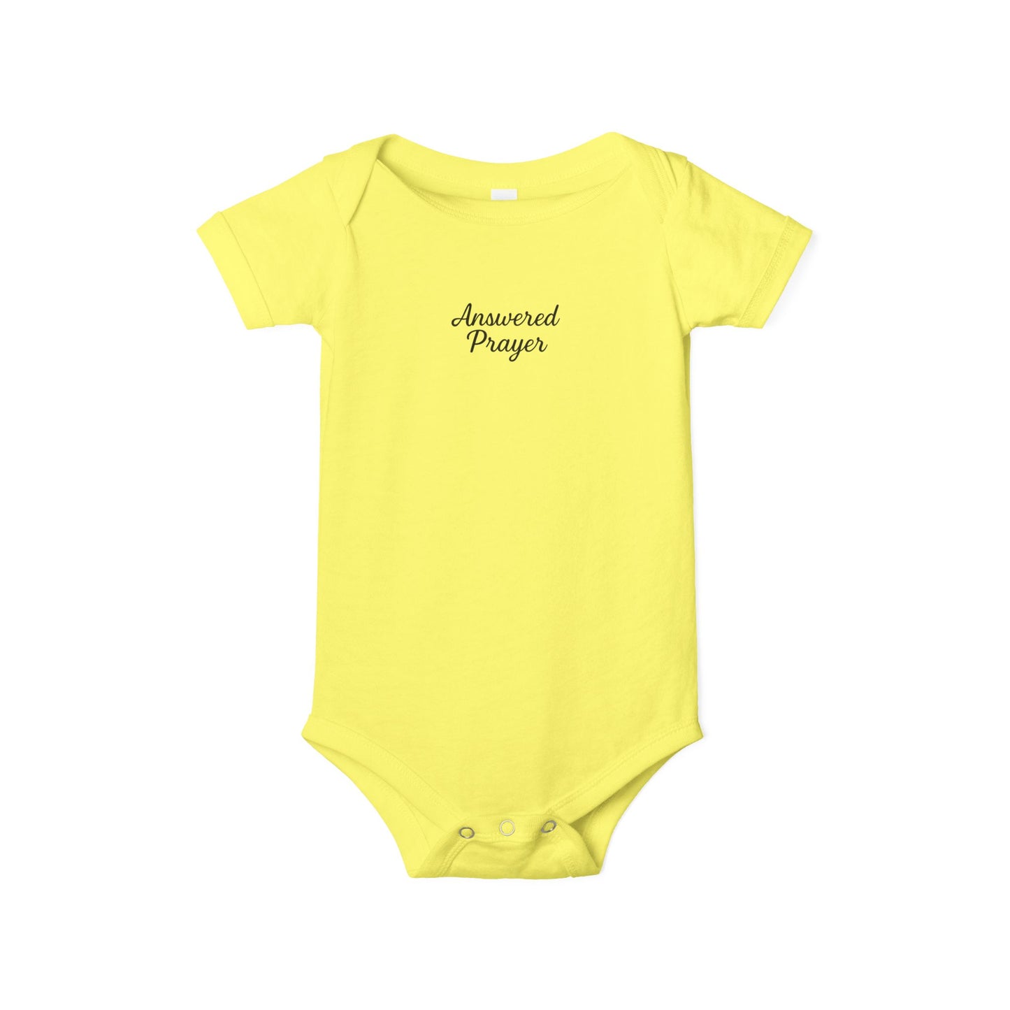 Answered Prayer Infant Jersey One Piece, Baby Bodysuit, Newborn Gift, Christian Baby Outfit, Baby Shower Gift, Toddler Clothing