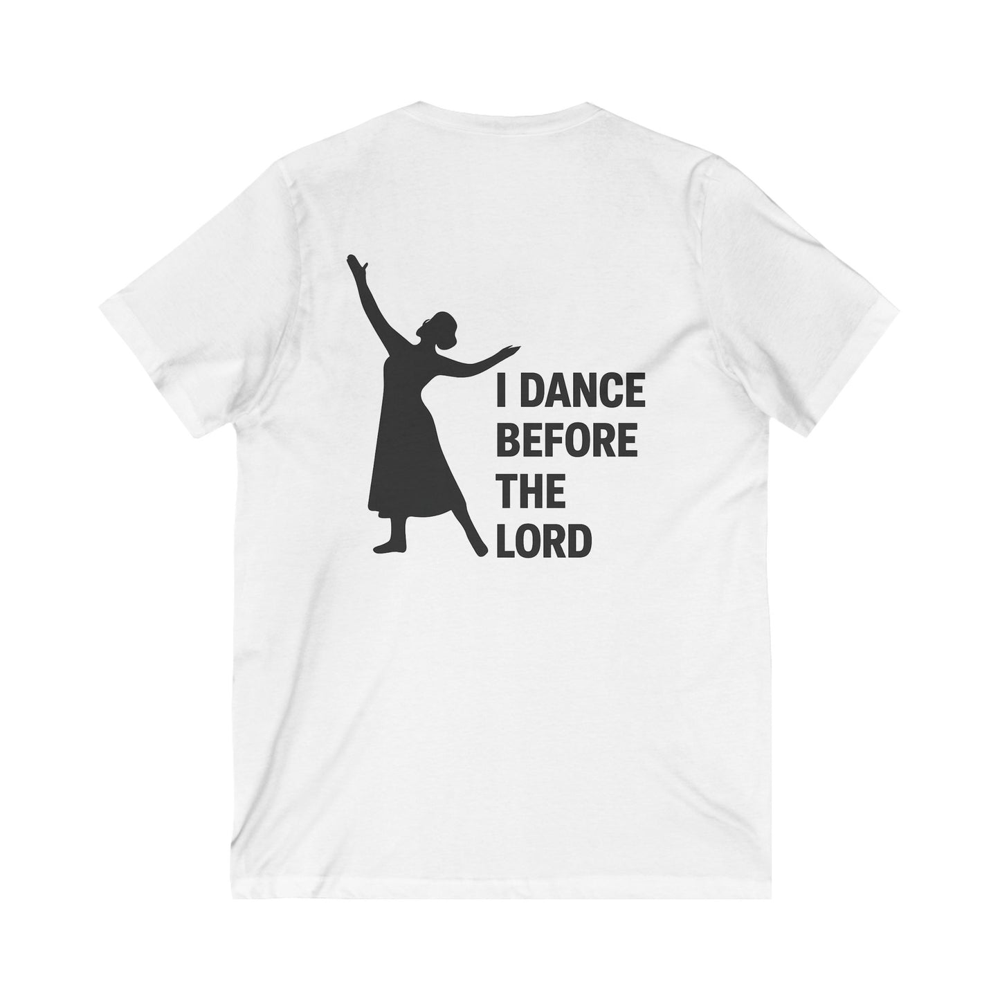 Unisex Dance V-Neck Tee | Celebrate Faith, Inspirational Shirt, Church Event Apparel, Christian Gift, Everyday Comfort Wear