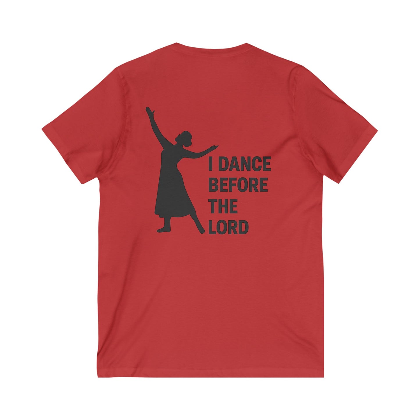 Unisex Dance V-Neck Tee | Celebrate Faith, Inspirational Shirt, Church Event Apparel, Christian Gift, Everyday Comfort Wear