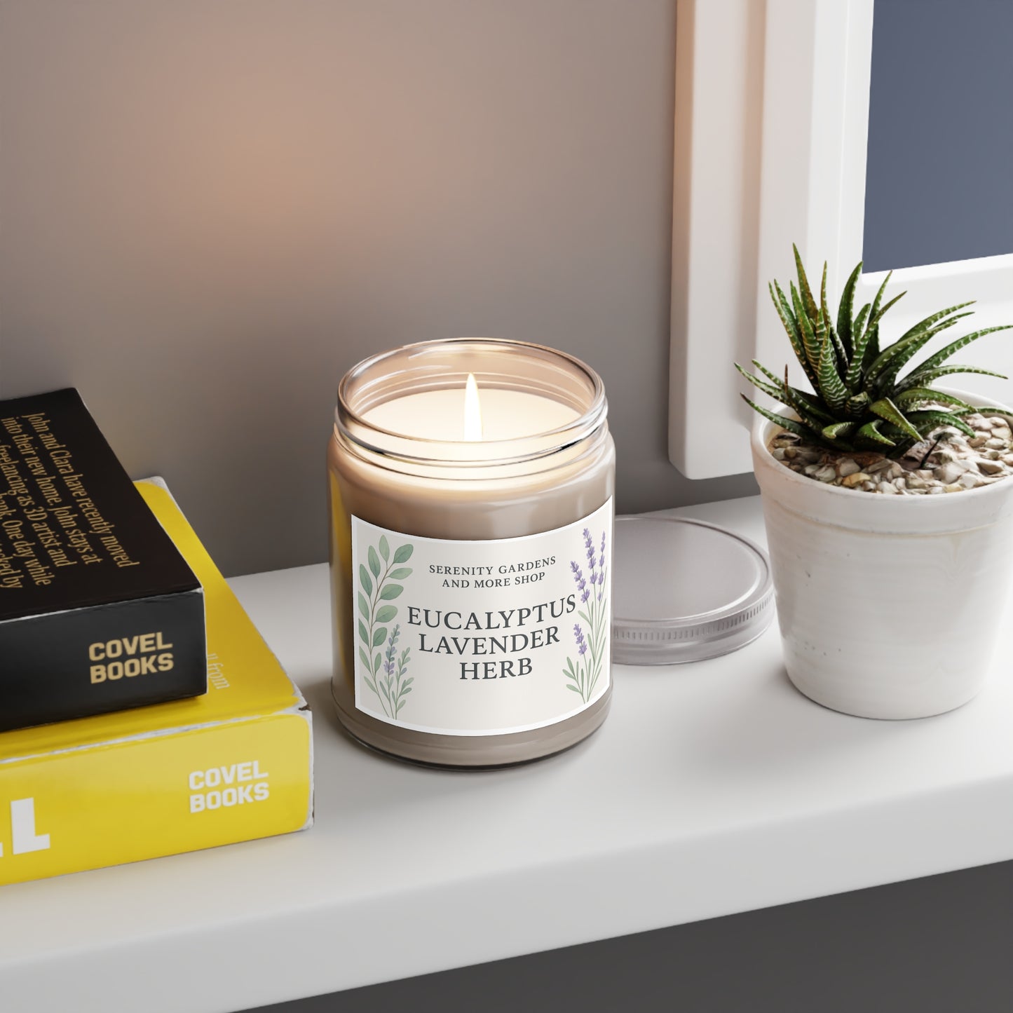 Scented Eucalyptus Lavender Candle, Aromatherapy Candles, Relaxation Gifts, Home Decor, Eco-friendly Soy Candle