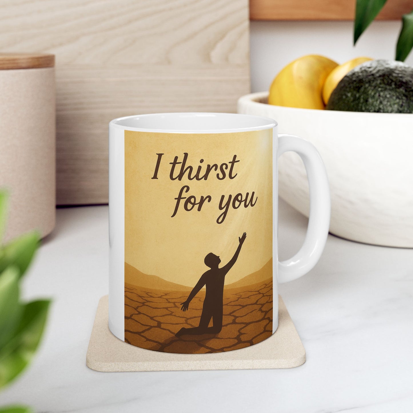 Inspirational Ceramic Mug with Uplifting Quote, Perfect Gift for Coffee Lovers, Encouragement Mug, Home Decor, Faith-Centered Gift