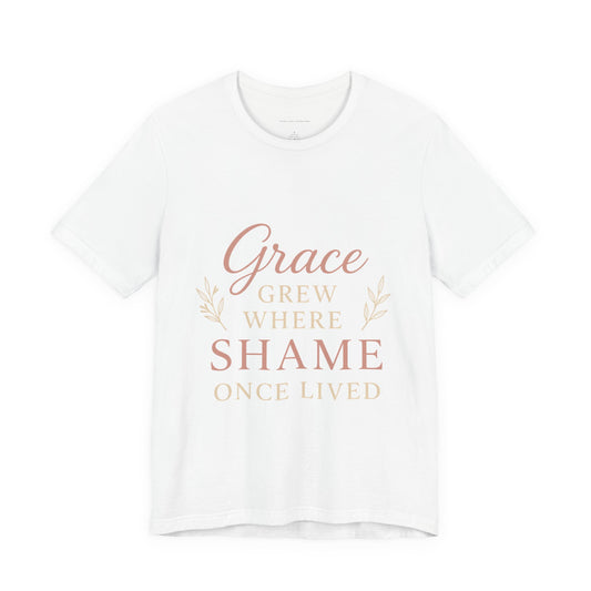 Inspirational Short Sleeve Tee, Grace T-Shirt, Motivational Apparel, Faith-Based Gift, Casual Wear, Uplifting Clothing