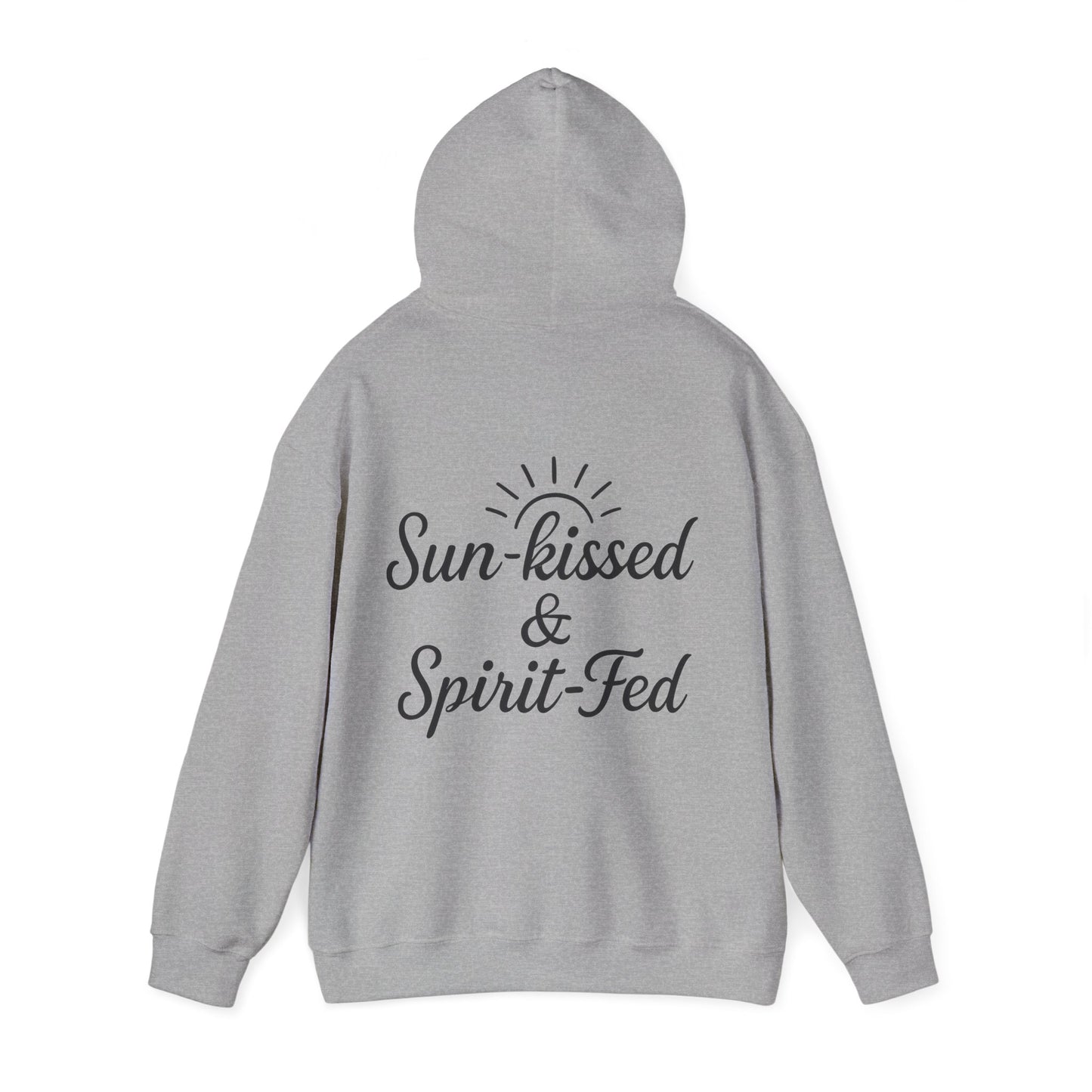 Sun-kissed & Spirit-Fed Hoodie, Cozy Unisex Sweatshirt, Perfect for Beach Days, Summer Vibes, Relaxation Apparel, Gift for Nature Lovers