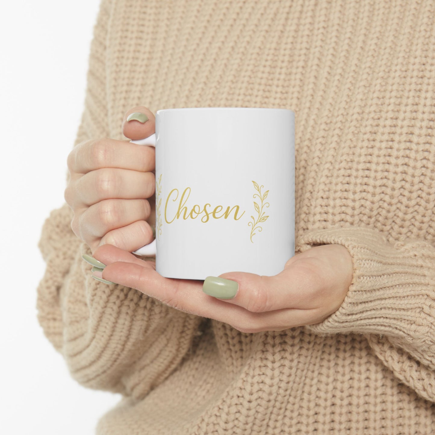 Elegant Floral Ceramic Mug, Coffee Cup Gift, Personalized Tea Mug, Home Decor, Unique Drinkware for Special Occasions