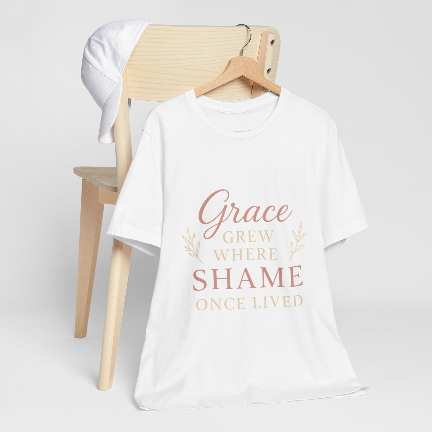 Inspirational Short Sleeve Tee, Grace T-Shirt, Motivational Apparel, Faith-Based Gift, Casual Wear, Uplifting Clothing