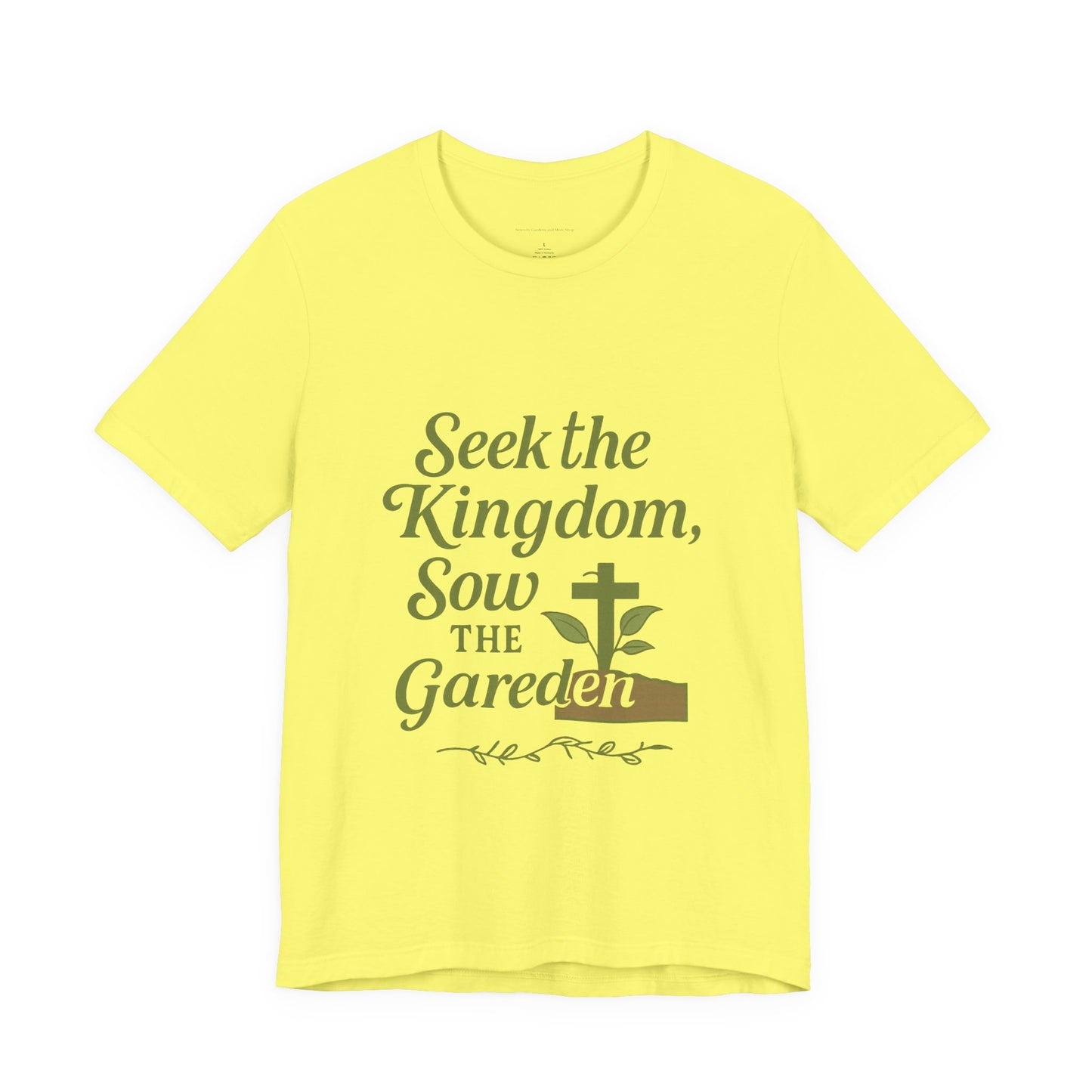 Garden Inspiration Tee, Christian T-Shirt, Inspirational Quote Shirt, Nature Lover Gift, Faith-Based Apparel