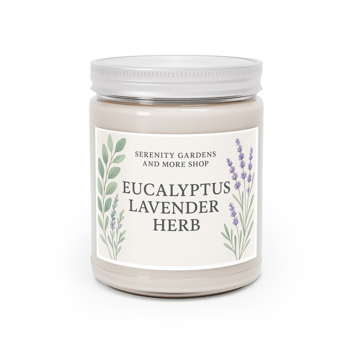 Scented Eucalyptus Lavender Candle, Aromatherapy Candles, Relaxation Gifts, Home Decor, Eco-friendly Soy Candle