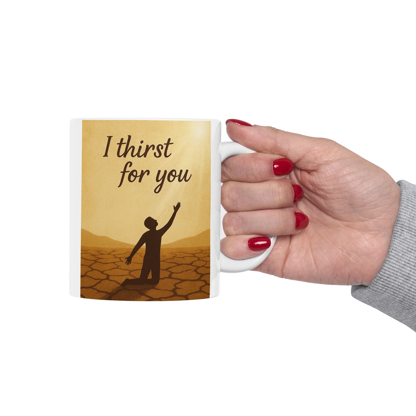 Inspirational Ceramic Mug with Uplifting Quote, Perfect Gift for Coffee Lovers, Encouragement Mug, Home Decor, Faith-Centered Gift