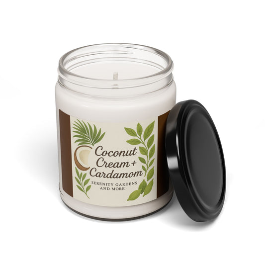 Coconut Cream + Cardamom Soy Candle | Relaxing Aromatherapy, Home Decor, Gift for Her, Eco-Friendly, Self-Care Treat