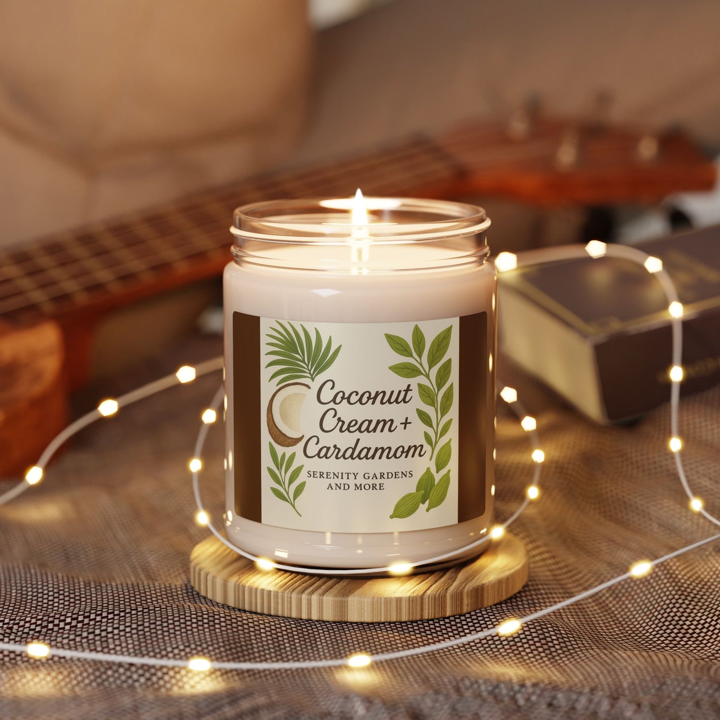 Coconut Cream + Cardamom Soy Candle | Relaxing Aromatherapy, Home Decor, Gift for Her, Eco-Friendly, Self-Care Treat
