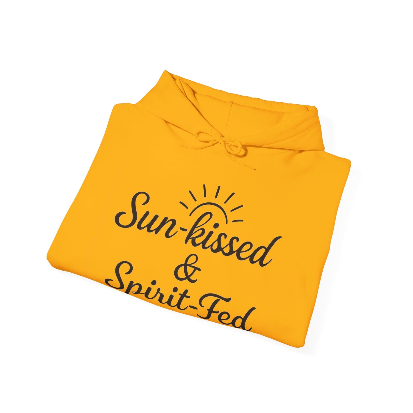 Sun-kissed & Spirit-Fed Hoodie, Cozy Unisex Sweatshirt, Perfect for Beach Days, Summer Vibes, Relaxation Apparel, Gift for Nature Lovers