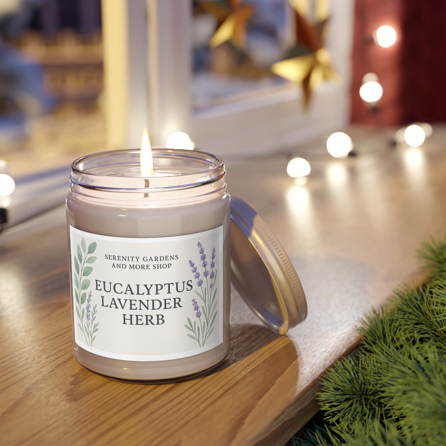Scented Eucalyptus Lavender Candle, Aromatherapy Candles, Relaxation Gifts, Home Decor, Eco-friendly Soy Candle