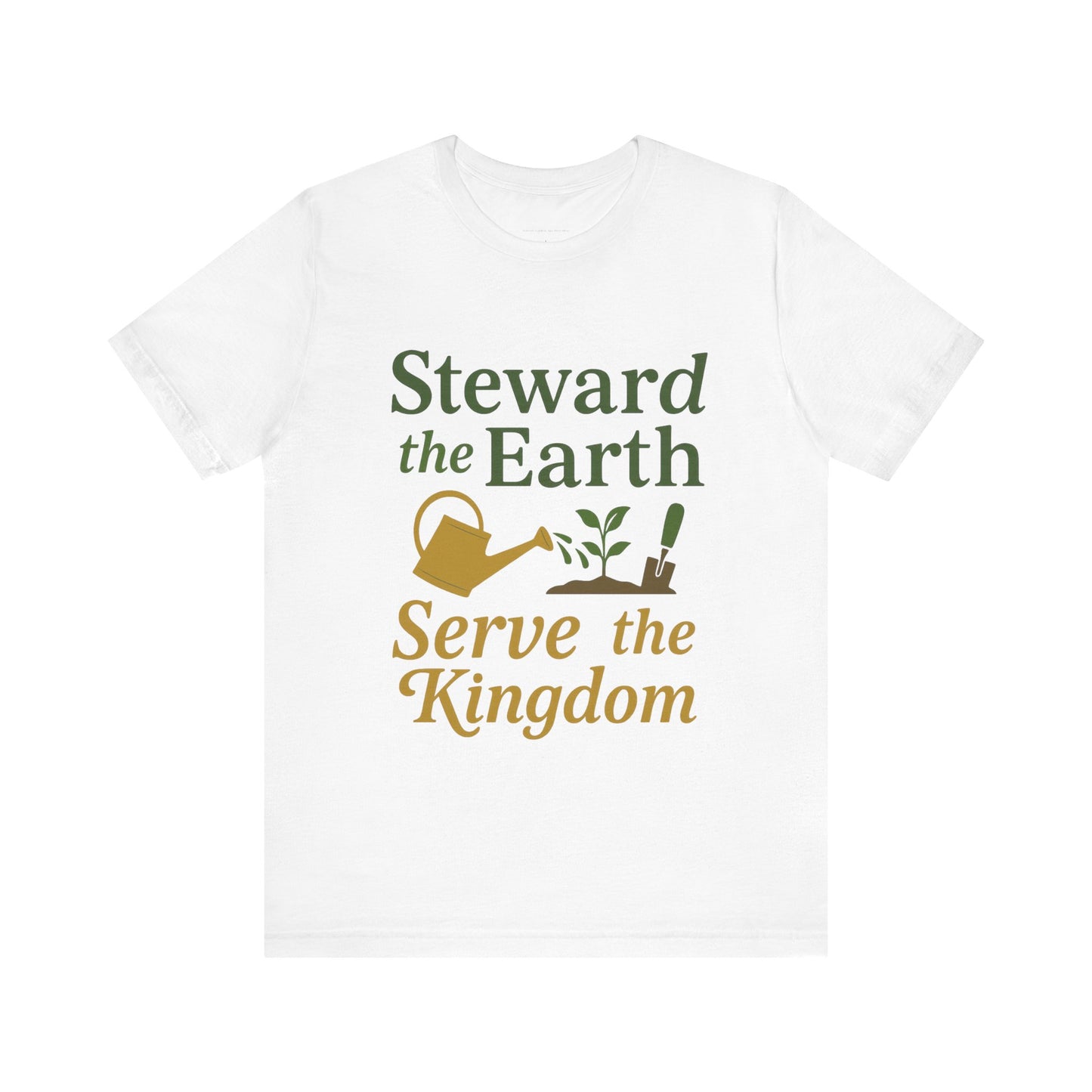 Eco-Conscious Unisex Tee - "Steward the Earth, Serve the Kingdom" - Nature Lover's Gift, Casual Wear, Earth Day Celebration, [...]