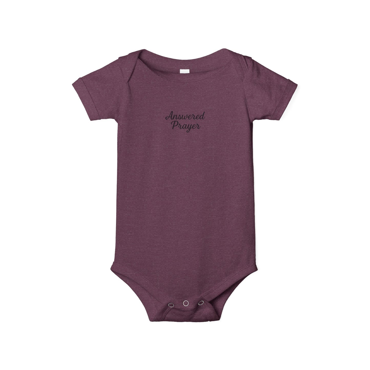Answered Prayer Infant Jersey One Piece, Baby Bodysuit, Newborn Gift, Christian Baby Outfit, Baby Shower Gift, Toddler Clothing