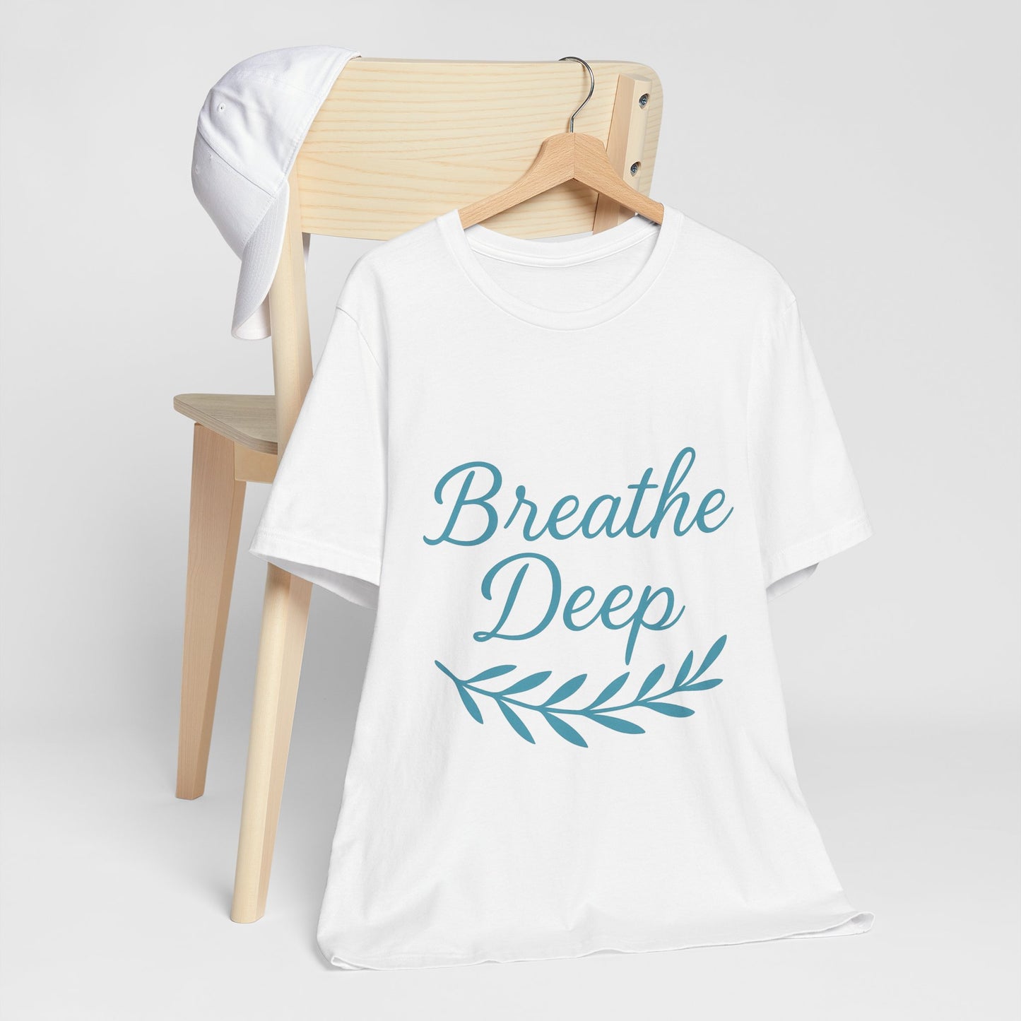 Breathe Deep Unisex Tee, Relaxation T-Shirt, Mindfulness Fashion, Gift for Yoga Lovers, Inspirational October Gift