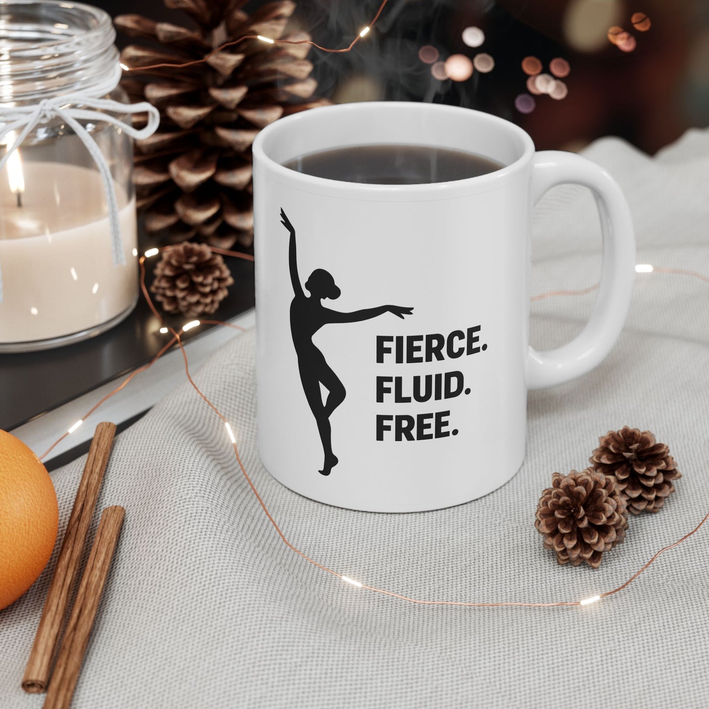 Empowering Ceramic Mug, Inspirational Gift, Coffee Lover, Modern Art Mug, Motivational Drinkware