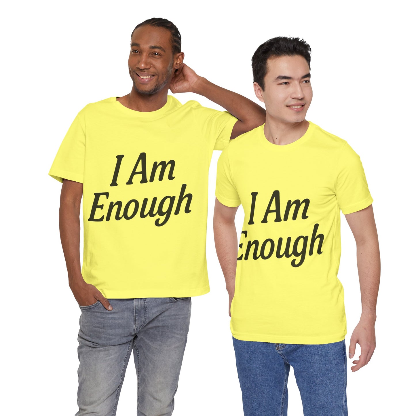 I Am Enough Unisex Tee, Motivational Shirt for Daily Wear, Self-Love Gift, Affirmation T-Shirt, Positive Vibes Apparel