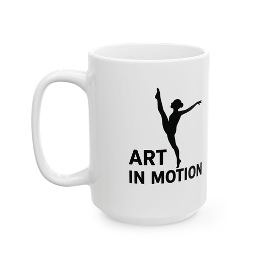 Art in Motion Ceramic Mug - Inspiring Coffee Cup for Artists, Gift for Creatives, Motivation Mug, Home Office Decor, Unique Mug for [...]
