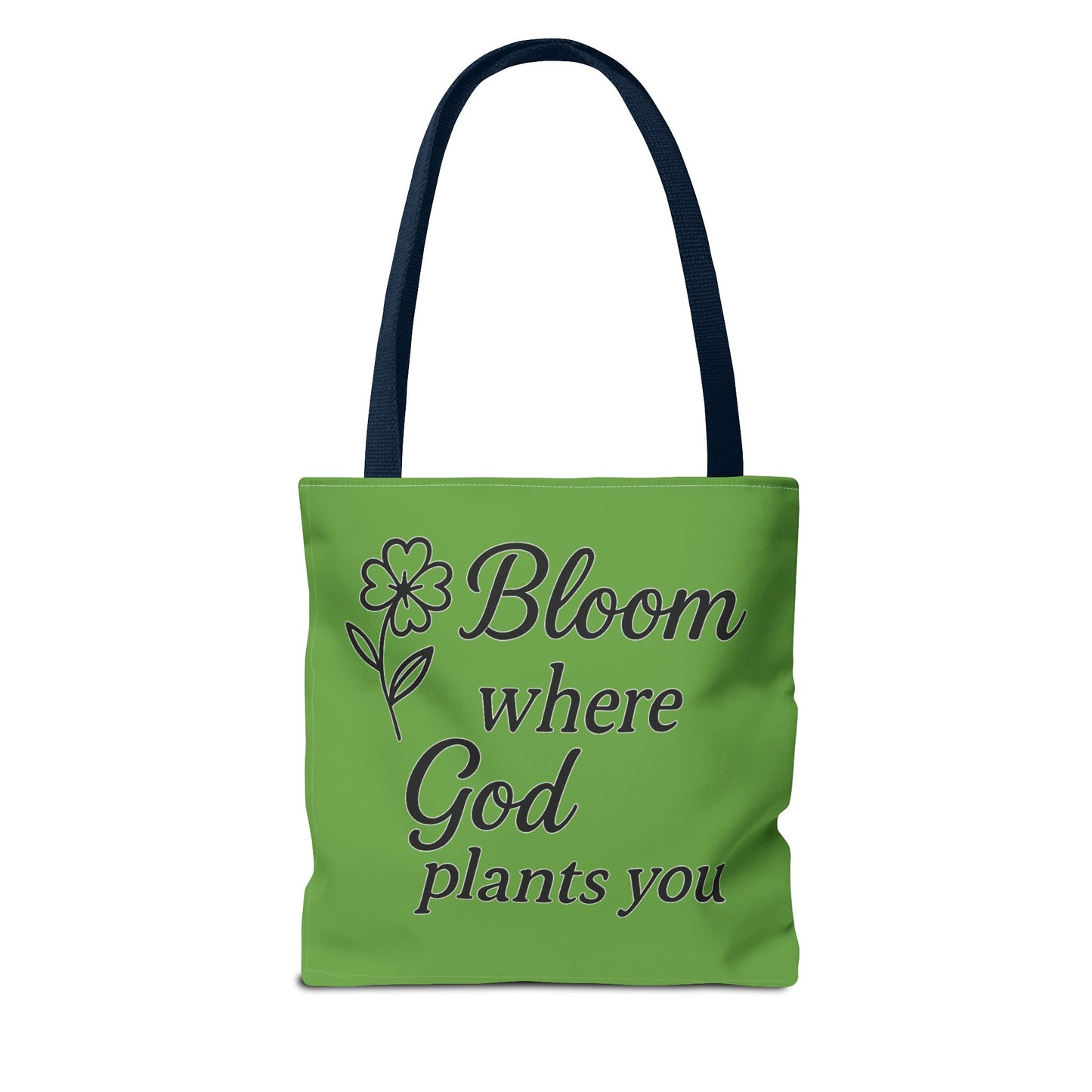 Spiritual Inspirational Tote Bag | Bloom Where God Plants You | Gift for Faith Lovers, Eco-Friendly Bag, Everyday Use, Church, Gardening