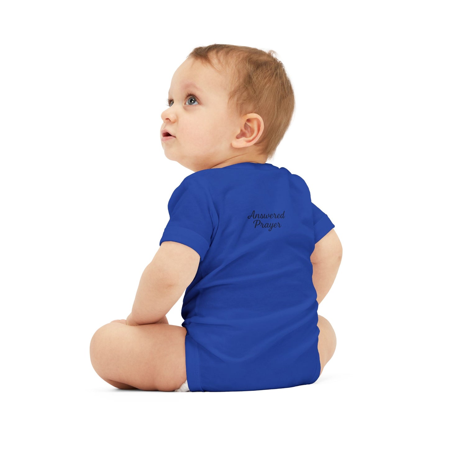 Answered Prayer Infant Jersey One Piece, Baby Bodysuit, Newborn Gift, Christian Baby Outfit, Baby Shower Gift, Toddler Clothing