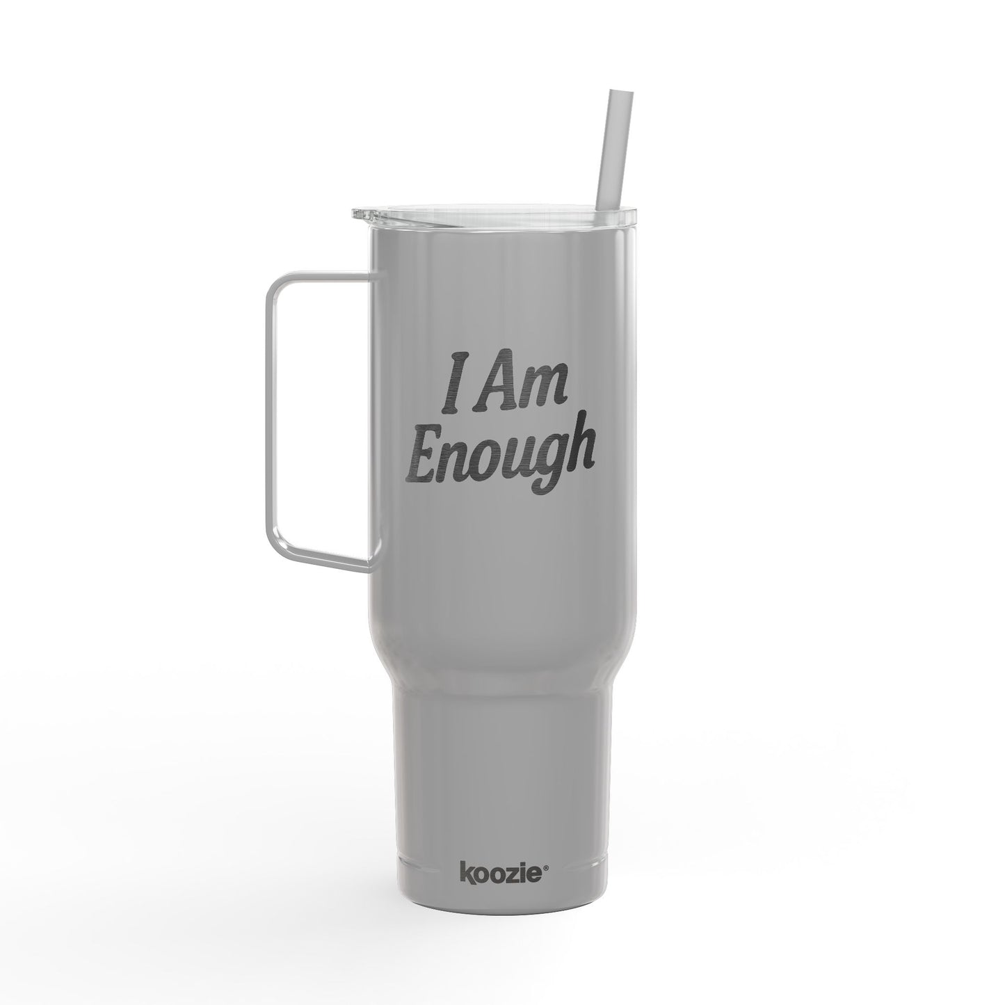 I Am Enough Insulated Tumbler | 40oz Travel Mug, Motivational Drinkware, Personalized Gift, Coffee Cup for Him/Her, Self-Care, Encouragement