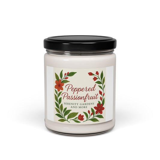 Peppered Passionfruit Scented Soy Candle, Aromatherapy Gift, Home Décor, Relaxation Candle, Eco-Friendly Candle, Birthday Gift, Self-Care