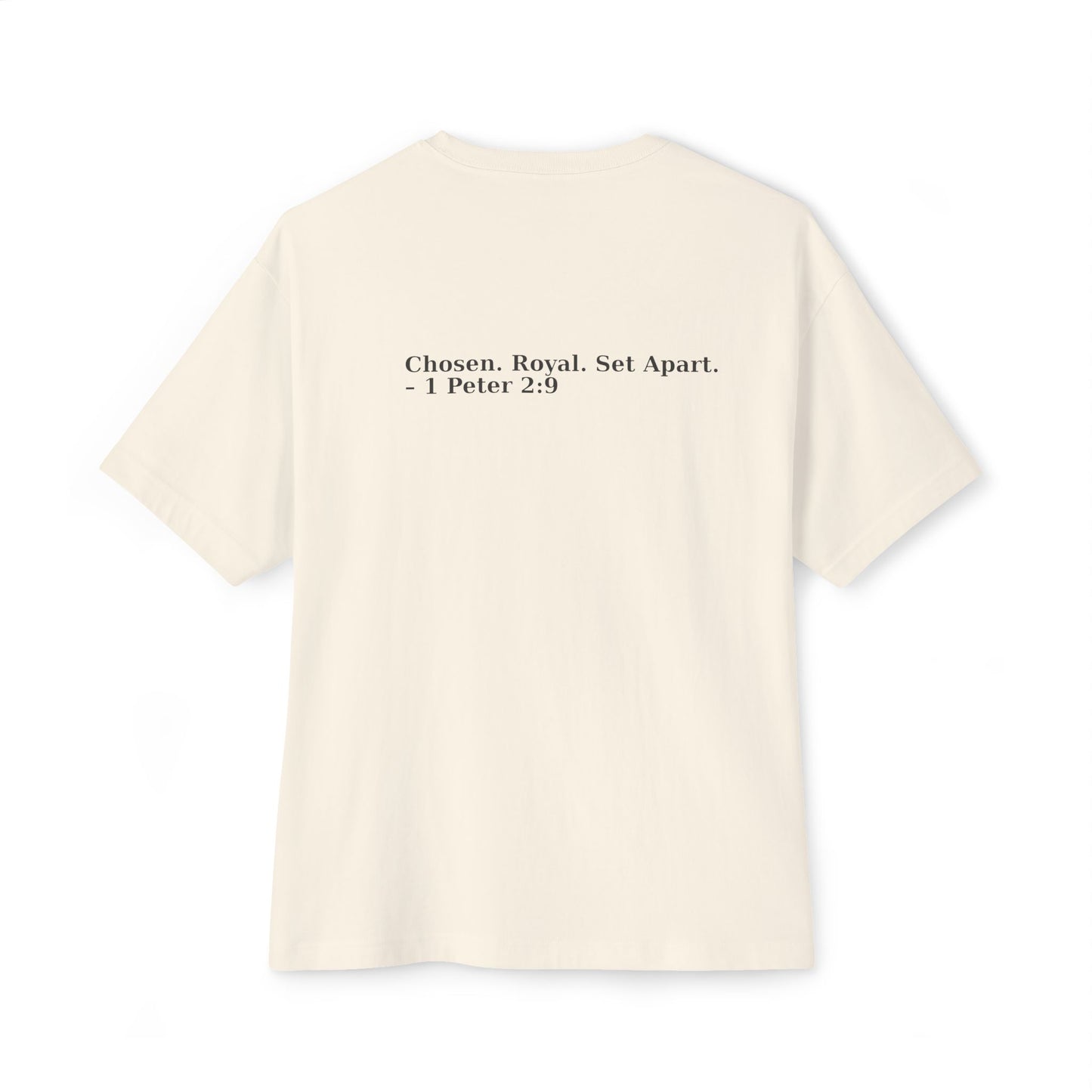 Crowned with Purpose Unisex Oversized Boxy Tee, Comfortable Everyday Wear, Inspirational Gift, Casual Layering Top, Relaxed Fit T-Shirt