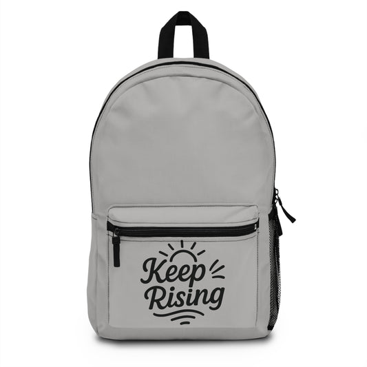 Inspirational Backpack - Keep Rising, Motivational Bag, School Supplies, Travel Gear, Gift for Students