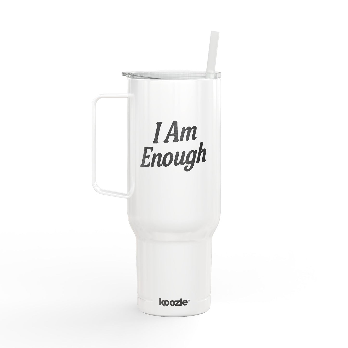 I Am Enough Insulated Tumbler | 40oz Travel Mug, Motivational Drinkware, Personalized Gift, Coffee Cup for Him/Her, Self-Care, Encouragement