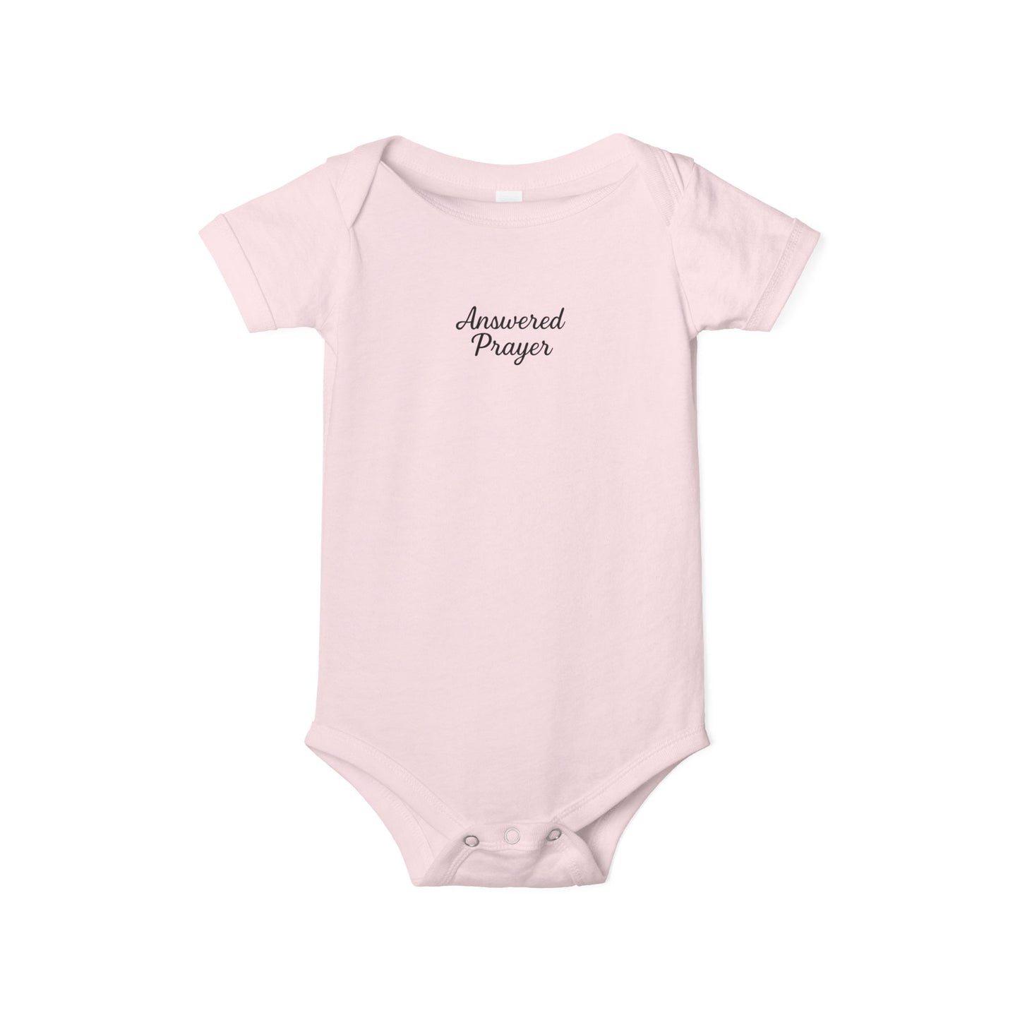 Answered Prayer Infant Jersey One Piece, Baby Bodysuit, Newborn Gift, Christian Baby Outfit, Baby Shower Gift, Toddler Clothing