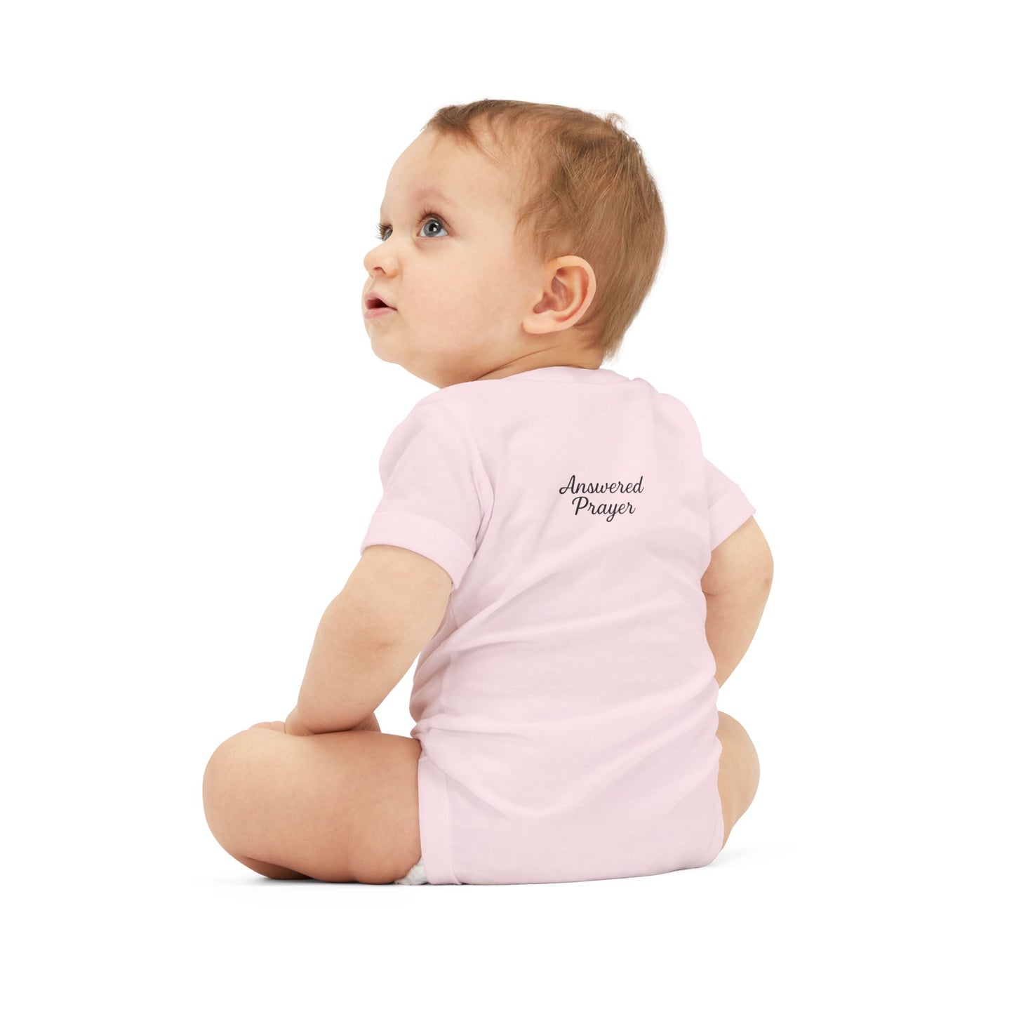 Answered Prayer Infant Jersey One Piece, Baby Bodysuit, Newborn Gift, Christian Baby Outfit, Baby Shower Gift, Toddler Clothing