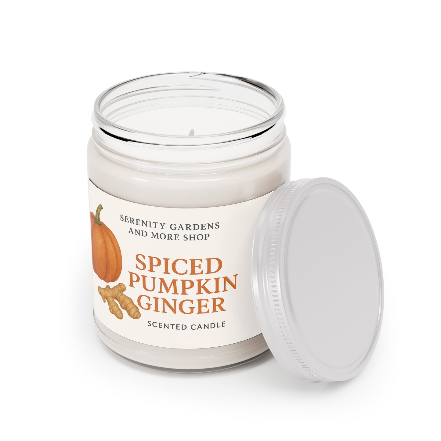 Spiced Pumpkin Ginger Candle - Cozy Fall Home Decor, Autumn Relaxation, Gift for Her, Thanksgiving, Self-Care
