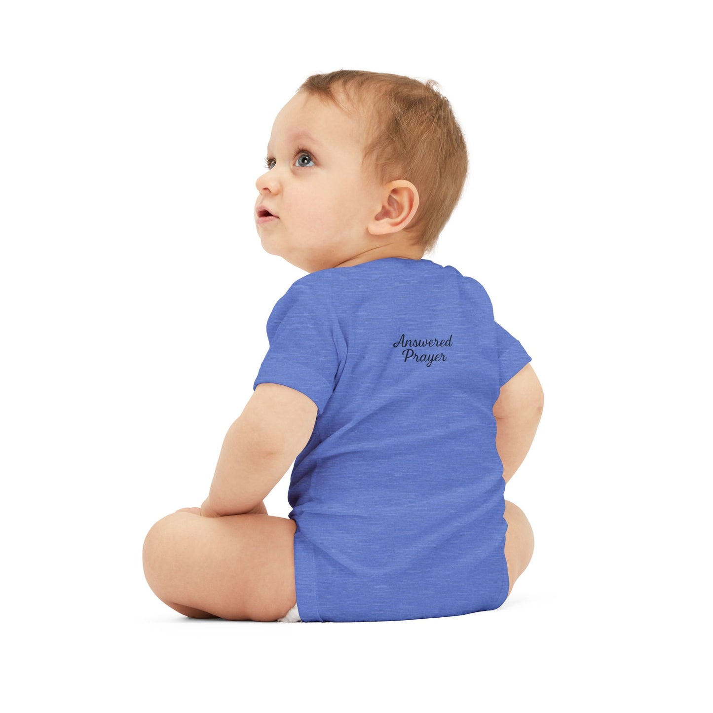 Answered Prayer Infant Jersey One Piece, Baby Bodysuit, Newborn Gift, Christian Baby Outfit, Baby Shower Gift, Toddler Clothing