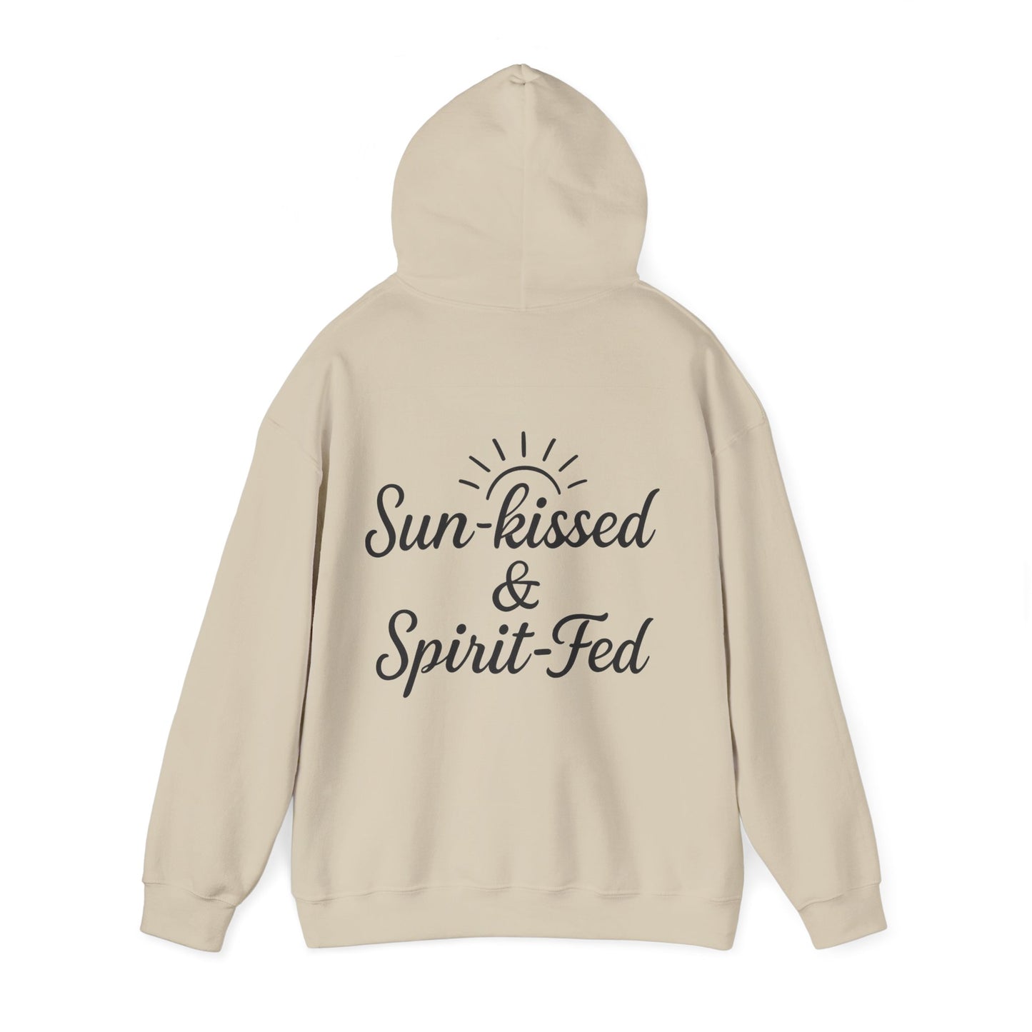 Sun-kissed & Spirit-Fed Hoodie, Cozy Unisex Sweatshirt, Perfect for Beach Days, Summer Vibes, Relaxation Apparel, Gift for Nature Lovers