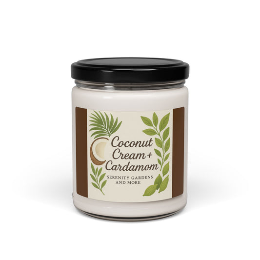 Coconut Cream + Cardamom Soy Candle | Relaxing Aromatherapy, Home Decor, Gift for Her, Eco-Friendly, Self-Care Treat