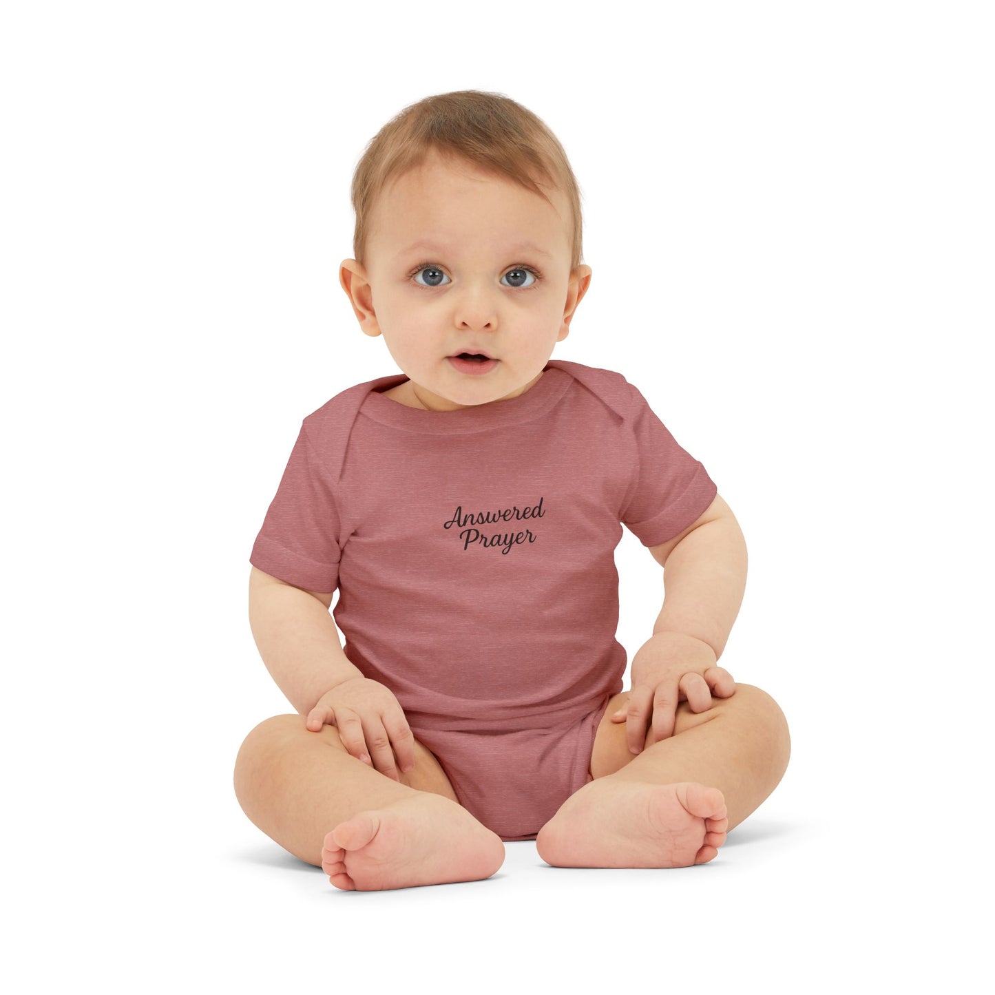 Answered Prayer Infant Jersey One Piece, Baby Bodysuit, Newborn Gift, Christian Baby Outfit, Baby Shower Gift, Toddler Clothing