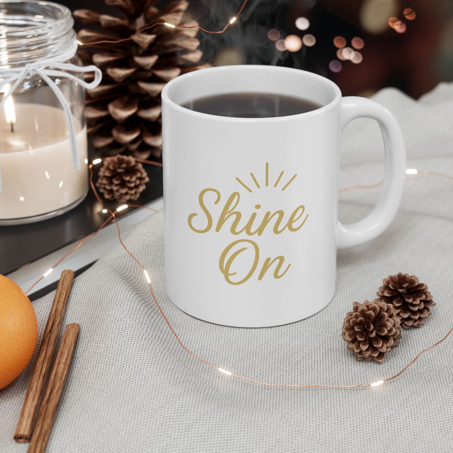 Elegant Ceramic Mug - Perfect Gift for Coffee Lovers, Birthdays, Anniversaries, Home Decor, Customizable Design
