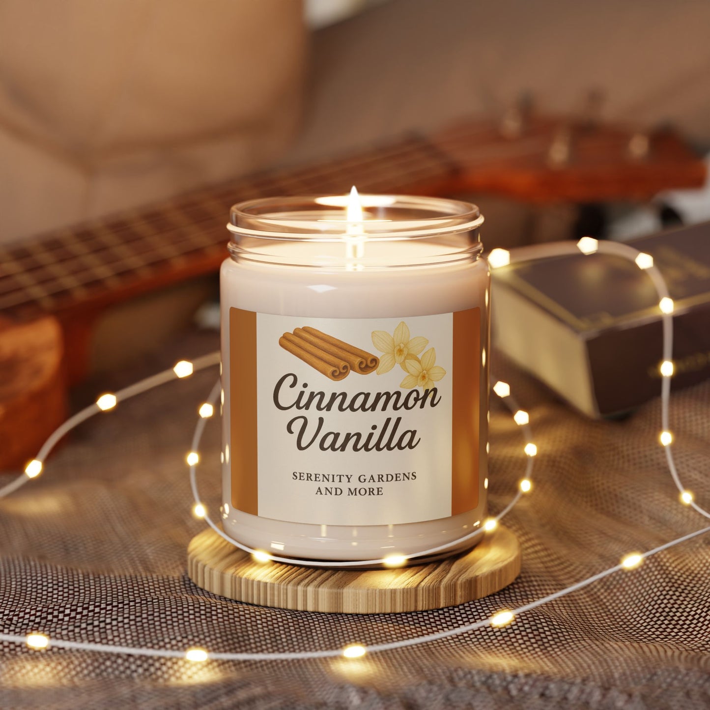 Cinnamon Vanilla Scented Soy Candle | Cozy Relaxation Gift | Aromatherapy Home Fragrance, Holiday Decor, Self-Care, Gift for Her, [...]