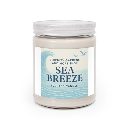 Sea Breeze Scented Candle - Relaxing Aromatherapy, Home Decor Gift, Spa Essential, Self-Care Treat, Coastal Vibe Candle