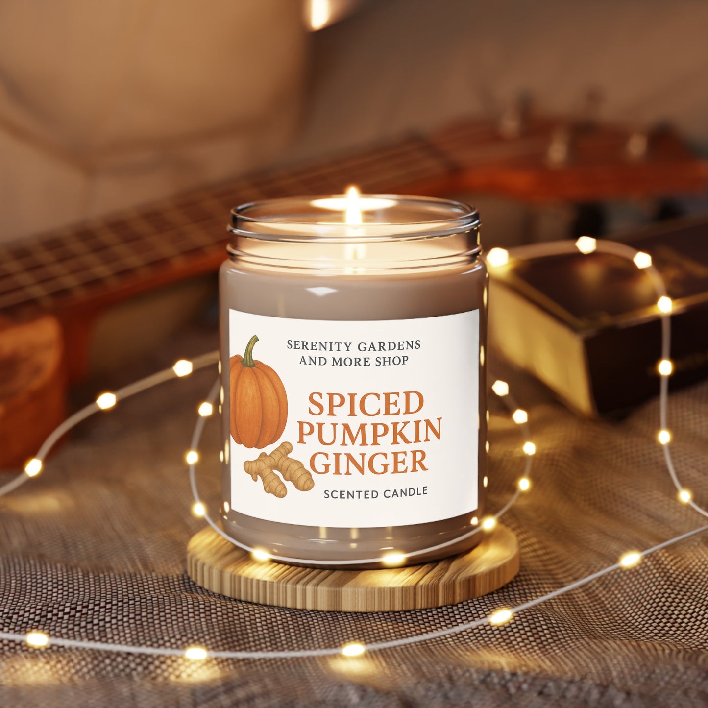 Spiced Pumpkin Ginger Candle - Cozy Fall Home Decor, Autumn Relaxation, Gift for Her, Thanksgiving, Self-Care