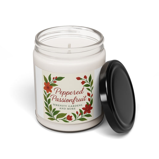 Peppered Passionfruit Scented Soy Candle, Aromatherapy Gift, Home Décor, Relaxation Candle, Eco-Friendly Candle, Birthday Gift, Self-Care