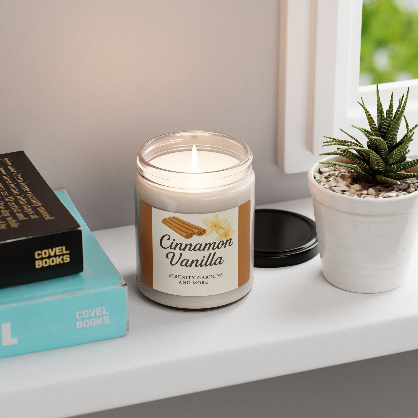 Cinnamon Vanilla Scented Soy Candle | Cozy Relaxation Gift | Aromatherapy Home Fragrance, Holiday Decor, Self-Care, Gift for Her, [...]
