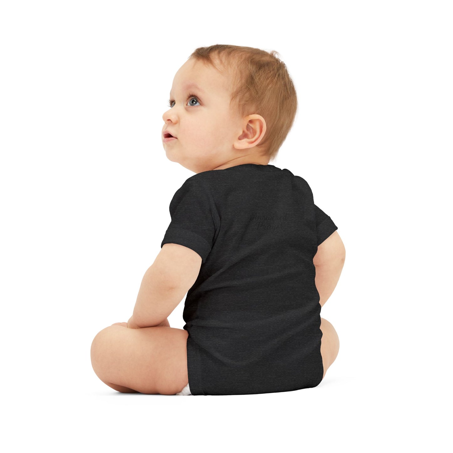 Answered Prayer Infant Jersey One Piece, Baby Bodysuit, Newborn Gift, Christian Baby Outfit, Baby Shower Gift, Toddler Clothing
