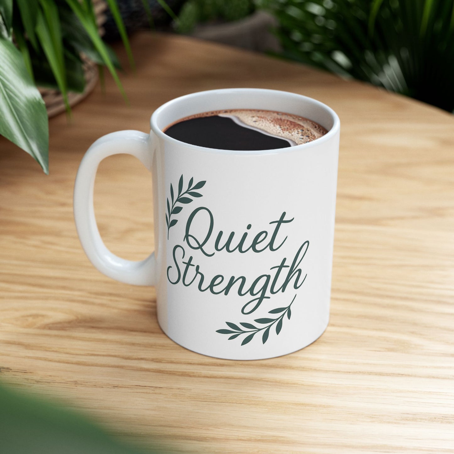 Motivational Ceramic Mug | Inspirational Coffee Cup, Perfect Gift for Friends, Strength Quote, Self-Care, Home Office Decor