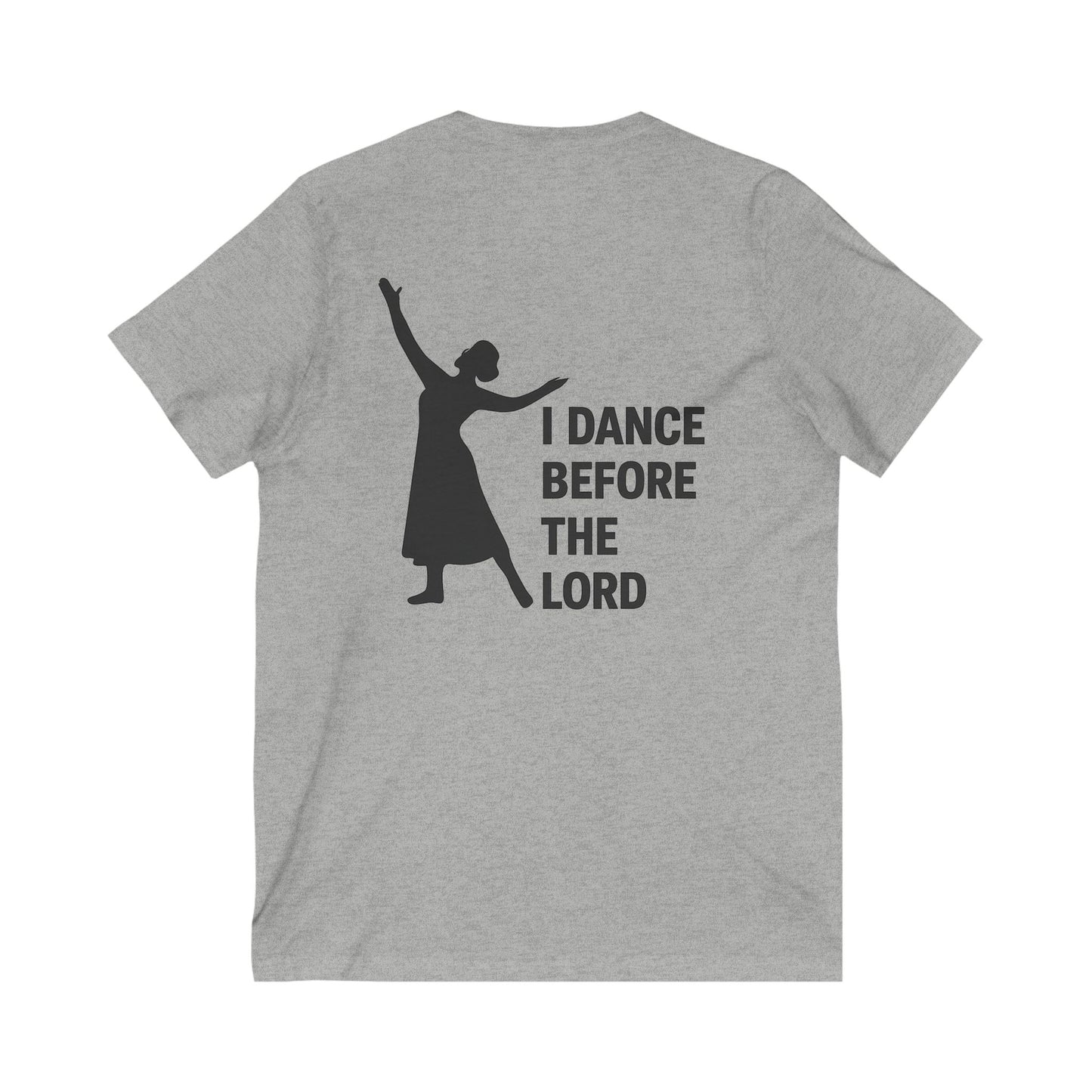 Unisex Dance V-Neck Tee | Celebrate Faith, Inspirational Shirt, Church Event Apparel, Christian Gift, Everyday Comfort Wear