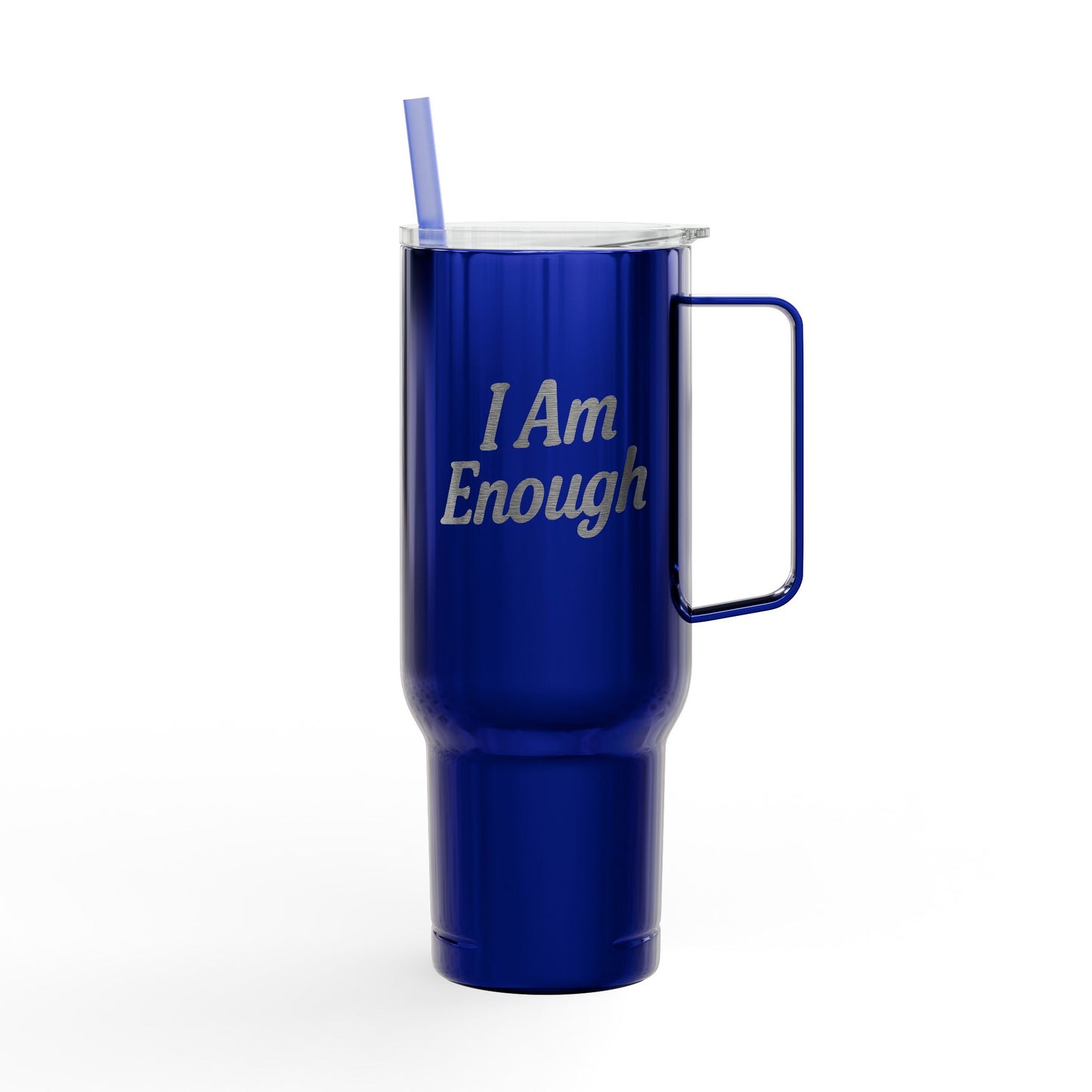 I Am Enough Insulated Tumbler | 40oz Travel Mug, Motivational Drinkware, Personalized Gift, Coffee Cup for Him/Her, Self-Care, Encouragement